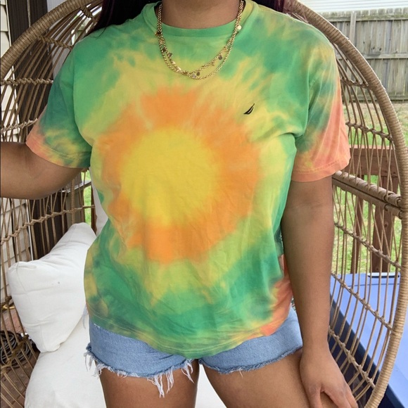 Nautica Tie Dye Tee SZ M - Picture 1 of 6